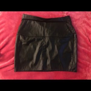 Faux Leather Skirt